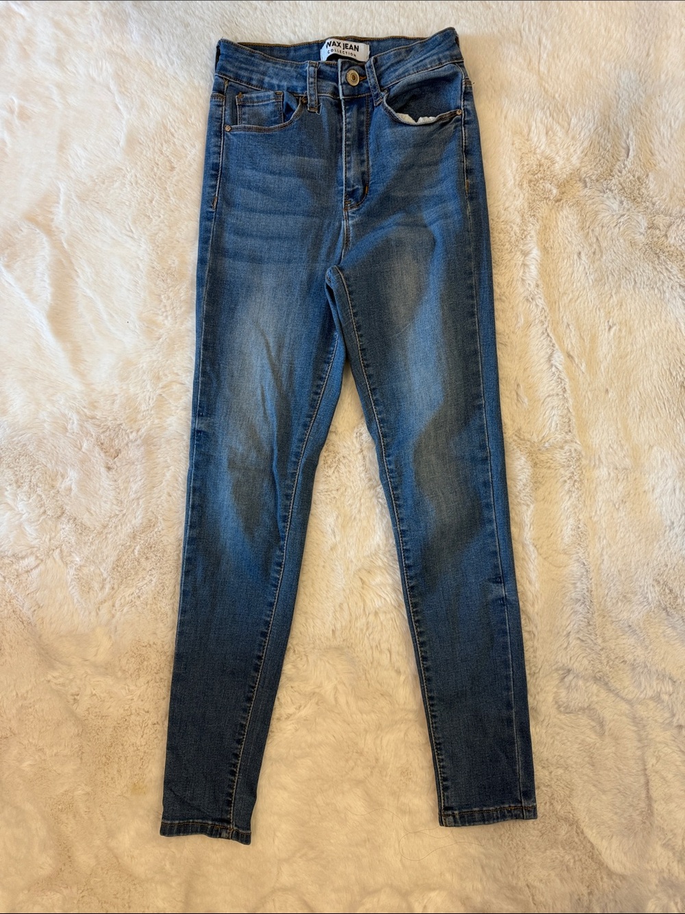 Max Jeans Kids Blue Slim High-Rise Skinny Jeans